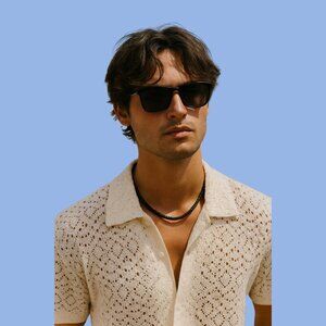 Tommy Hilfiger Black Square Frame Sunglasses – Men’s Classic Retro Style